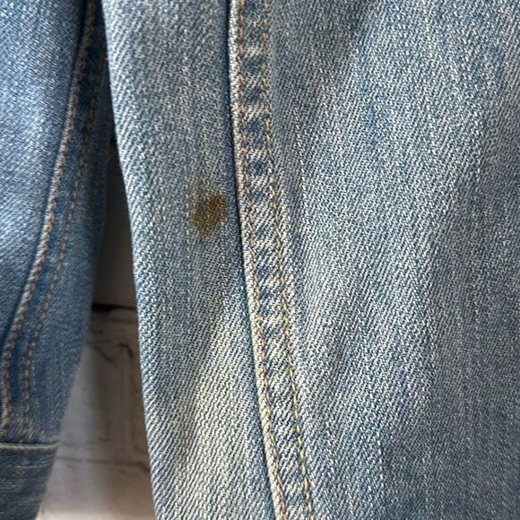 Abercrombie Kids Light Wash Slightly Distressed Jean Denim Jacket size xl LOOK - Picture 7 of 10